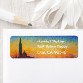 Étiquette Coucher de soleil de Monet à Venise (En situation)