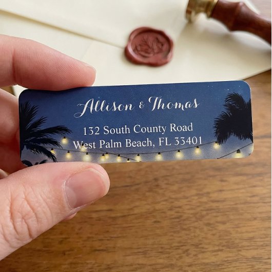 Étiquette Coucher de soleil d'été Palm Beach