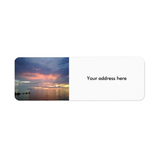 Étiquette Coucher de soleil en Floride (Devant)