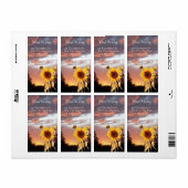 ÉTIQUETTE COUCHER DE SOLEIL ET COUCHER DE SOLEIL ÉTÉ (Feuille entière)