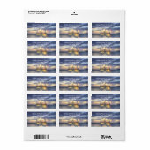 Étiquette Coucher De Soleil Personnalisé Sur La Plage Étique (Feuille entière)