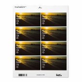 Étiquette coucher de soleil sur la plage de Dubaï (Feuille entière)