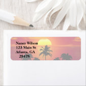 Étiquette Coucher de soleil tropical (En situation)