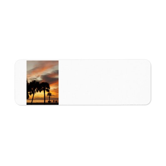 Étiquette Coucher de soleil tropical (Devant)