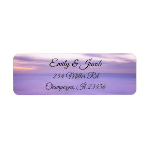 Étiquette Coucher de soleil violet Ocean Beach Retourner l'a