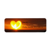 Étiquette Coucher du soleil (Devant)