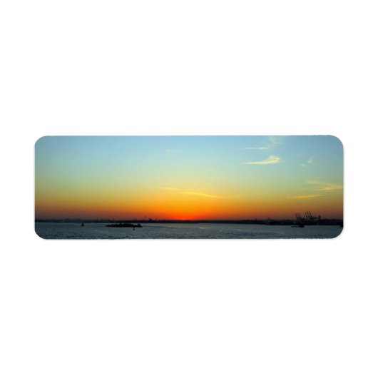 Étiquette Coucher du soleil (Devant)