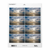 Étiquette Coucher du soleil (Feuille entière)