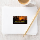 Étiquette Coucher du soleil du soir, Mariage rustique (En situation)