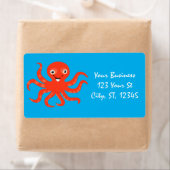 Étiquette Coucou rouge souriant Octopus Thunder_Cove (En situation)