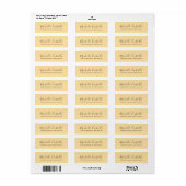 Étiquette Couleur Beige Écriture Manuscrite Professionnelle (Feuille entière)