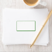 Étiquette Couleur blanche avec des bordures vert mince (En situation)