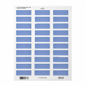 Étiquette Couleur bleu ciel (Feuille entière)