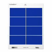 Étiquette couleur bleu égyptien (Feuille entière)