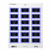 Étiquette couleur bleue (Feuille entière)