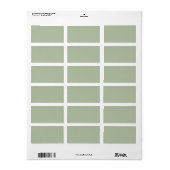 Étiquette Couleur claire et verte (Feuille entière)