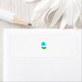 Étiquette Couleur d'eau bleu vert ajouter votre nom texte pe (En situation)