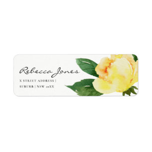 ÉTIQUETTE COULEUR D'EAU JAUNE CHÈRE ADRESSE FLORALE