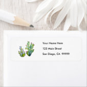 Étiquette Couleur d'eau Prickly Pear Cactus (En situation)