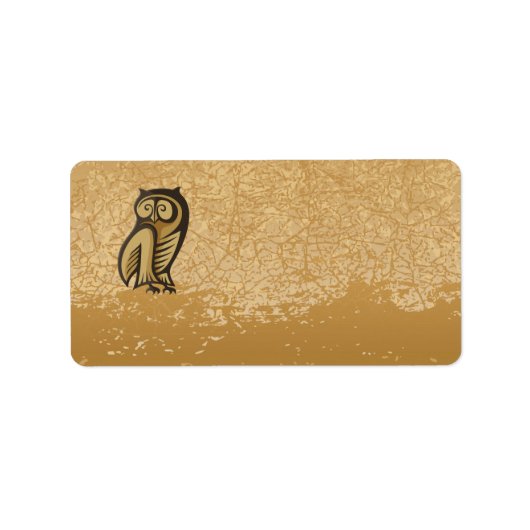 Étiquette Couleur du symbole de hibou (Devant)