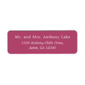 Étiquette Couleur framboise (Devant)