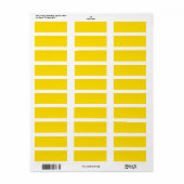Étiquette Couleur jaune (Feuille entière)