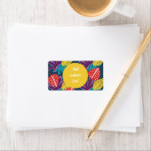 Étiquette Couleur moderne jaune tendance retour Adresse Labe (En situation)