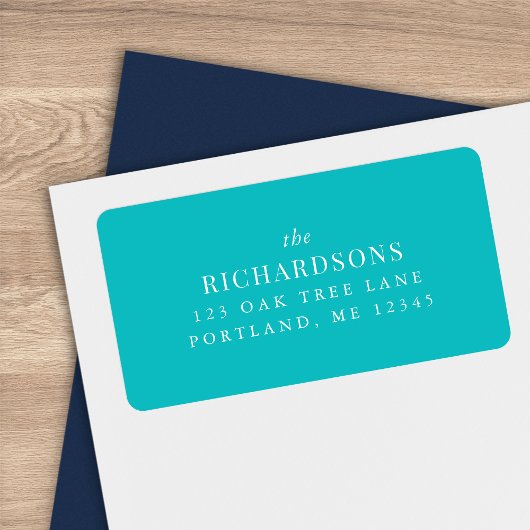 Étiquette Couleur modifiable Nom Adresse de retour classique