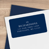 Étiquette Couleur modifiable Nom Adresse de retour classique