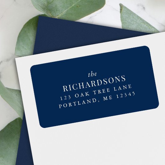 Étiquette Couleur modifiable Nom Adresse de retour classique