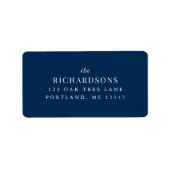 Étiquette Couleur modifiable Nom Adresse de retour classique (Devant)