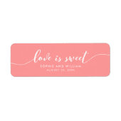 Étiquette Couleur modifiable Relax Script Love is Sweet Mari (Devant)