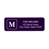 Étiquette Couleur modifiée avec l'adresse du monogramme de b (Devant)