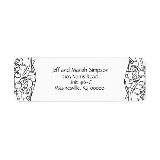 Étiquette Couleur moi noir et blanc un (Devant)