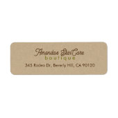 Étiquette Couleur naturelle texture de ligne classique (Devant)