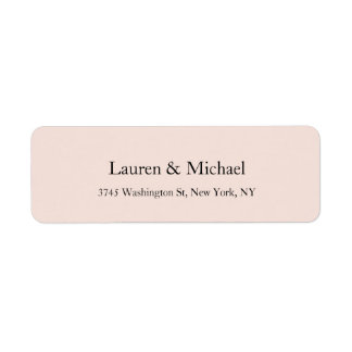 Étiquette Couleur pastel classique minimaliste mariage