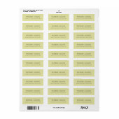 Étiquette Couleur pastel personnalisée nom minimaliste perso (Feuille entière)