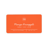 Étiquette Couleur personnalisée Ajouter le logo Lignes de sc (Devant)