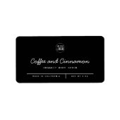 Étiquette Couleur personnalisée Ajouter le logo Lignes de sc (Devant)