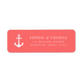 Étiquette Couleur personnalisée Ancre classique moderne Adre (Devant)