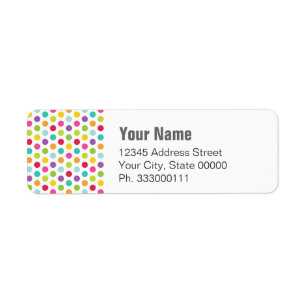 Étiquette Couleur Polkadot