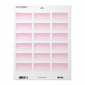 Étiquette Couleur rose clair ombrée (modifiable) et votre te (Feuille entière)