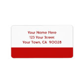 Étiquette couleur rouge simple (Devant)