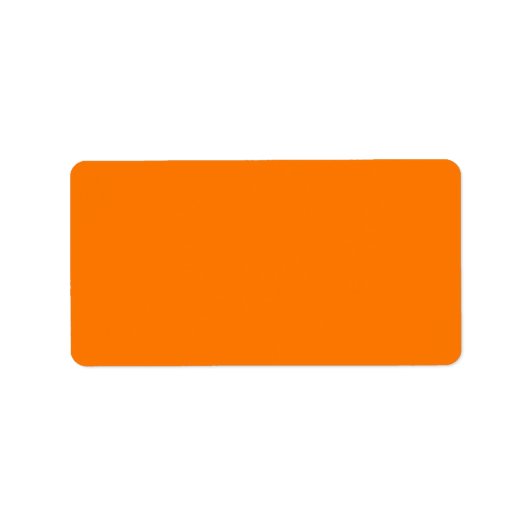Étiquette Couleur solide orange de sécurité (Devant)