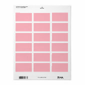 Étiquette Couleur solide rose clair (Feuille entière)
