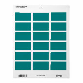 Étiquette couleur turquoise (Feuille entière)