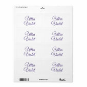 Étiquette Couleur Ultra violet 2018 (Feuille entière)