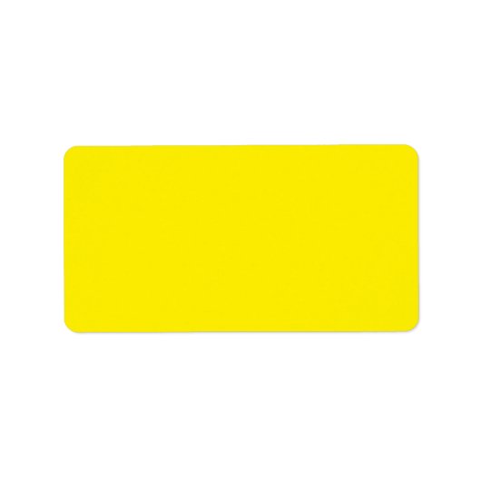 Étiquette Couleur uni jaune canari (Devant)