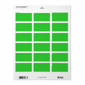Étiquette couleur vert citron (Feuille entière)