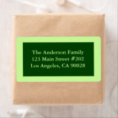 Étiquette couleur verte (En situation)